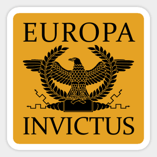 Europa Invictus - Black Eagle on Gold Sticker